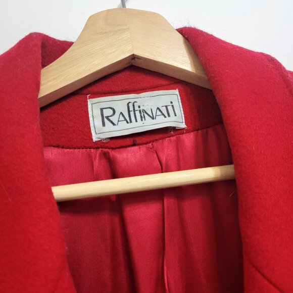 Red Wool Blend Raffinati fitted Maxi Coat long - Picture 3 of 11